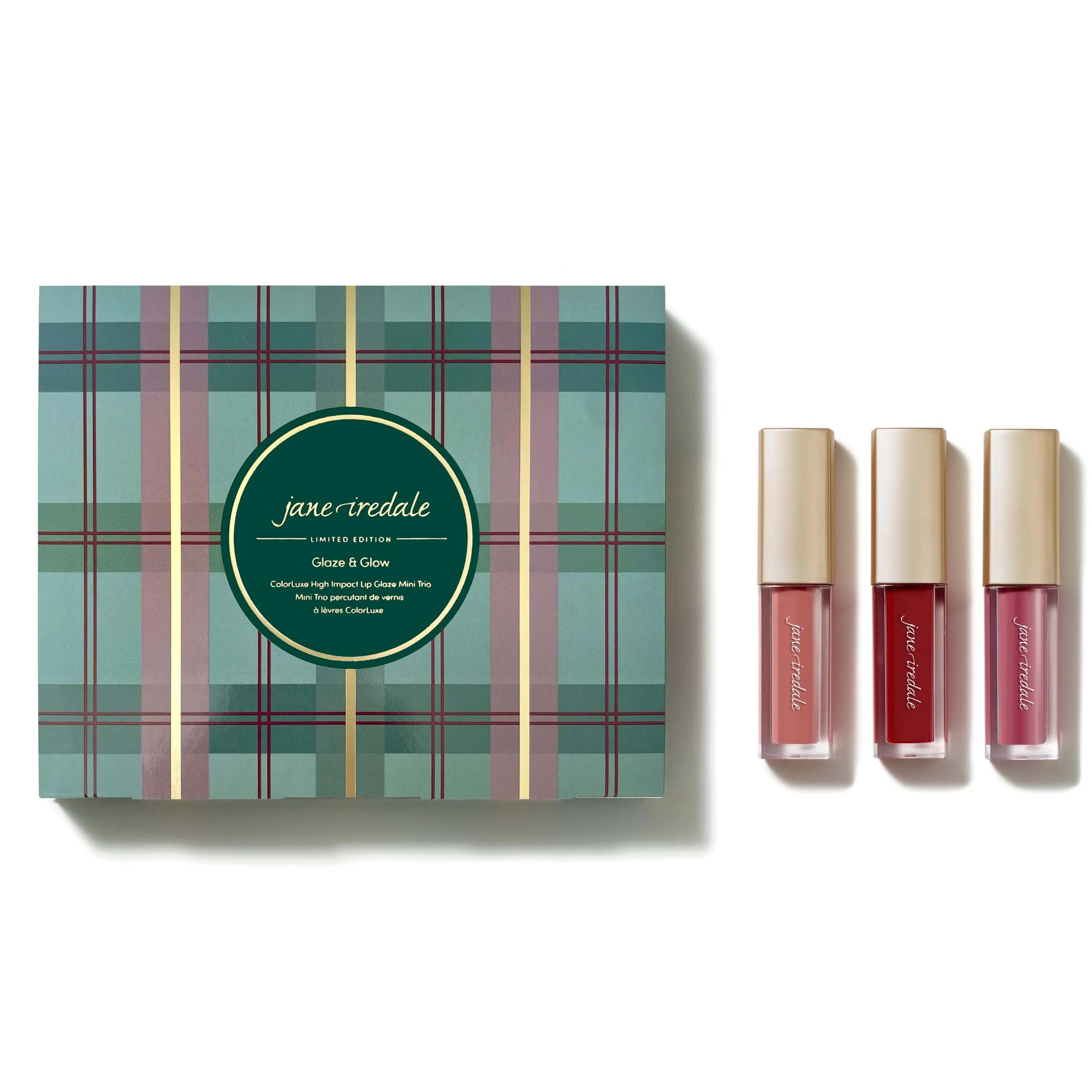 Jane Iredale Glaze & Glow ColorLuxe High Impact Lip Glaze Mini Trio