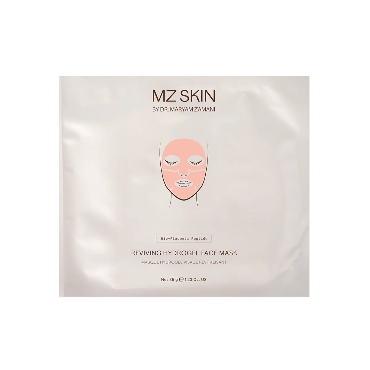 MZ Skin Bio-Placenta Peptide Reviving Hydrogel Face Mask - Pack of 5