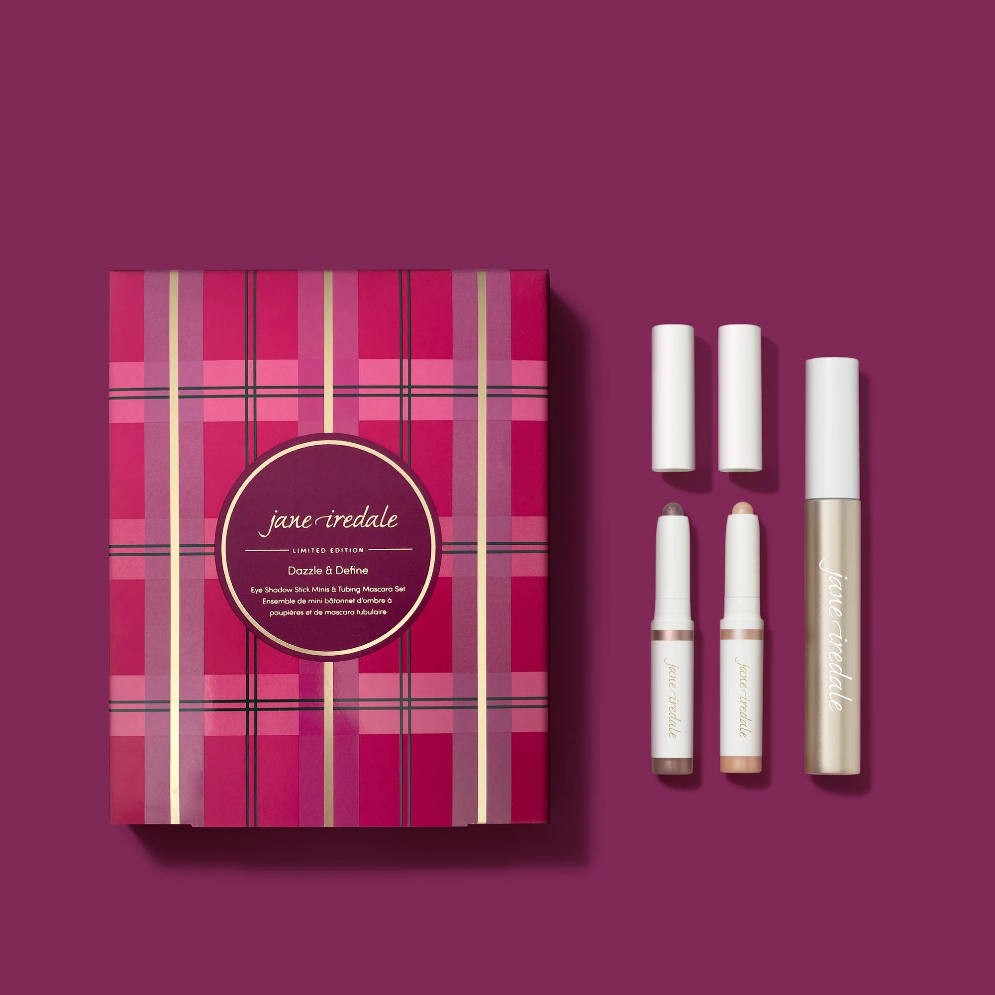 Jane Iredale Dazzle & Define Eye Shadow Stick Mini & Tubing Mascara Set