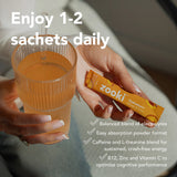 Zooki Hydration+ Energy and Focus Peach Electrolyte Sachets