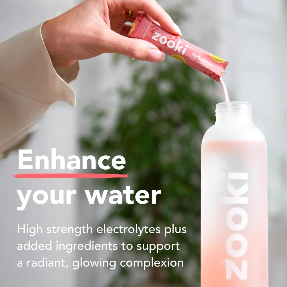 Zooki Hydration+ Skin Radiance Pomegranate Lemon Electrolyte Sachets