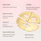 MZ Skin Hydra-Lift Gold Facial Treatment Mask - Box of 5