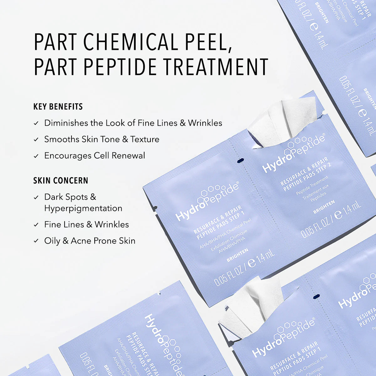 HydroPeptide Resurface And Repair Peptide Pads 30 Treatments