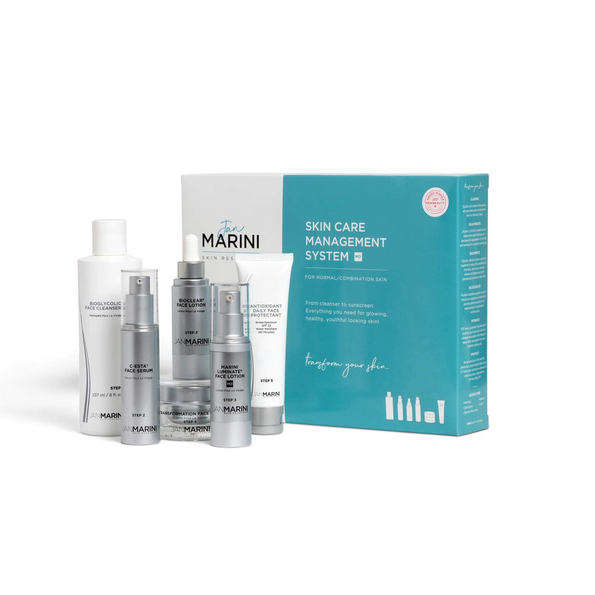 Jan Marini Skin Care Management System - MD Normal / Combination with Daily Face Protectant SPF 33