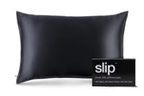 Slip Black Queen Zippered Pillowcase