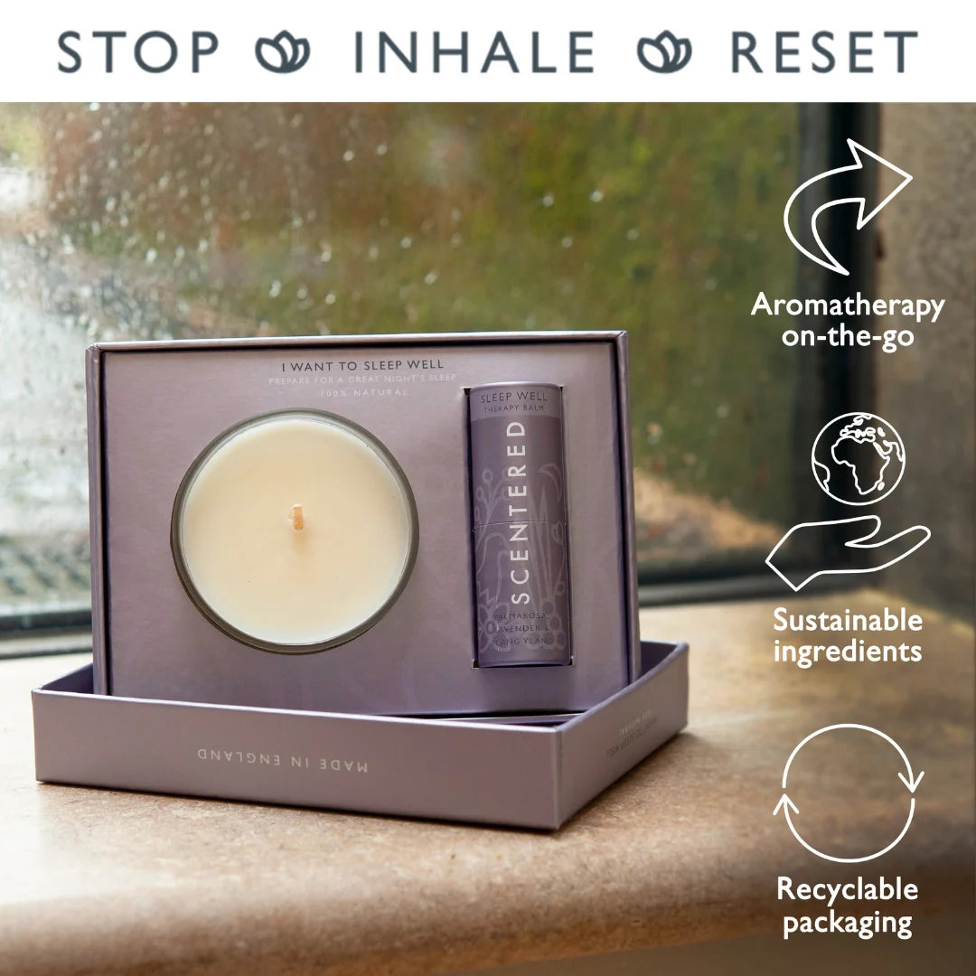 Scentered Sleep Well Balm And Candle Set