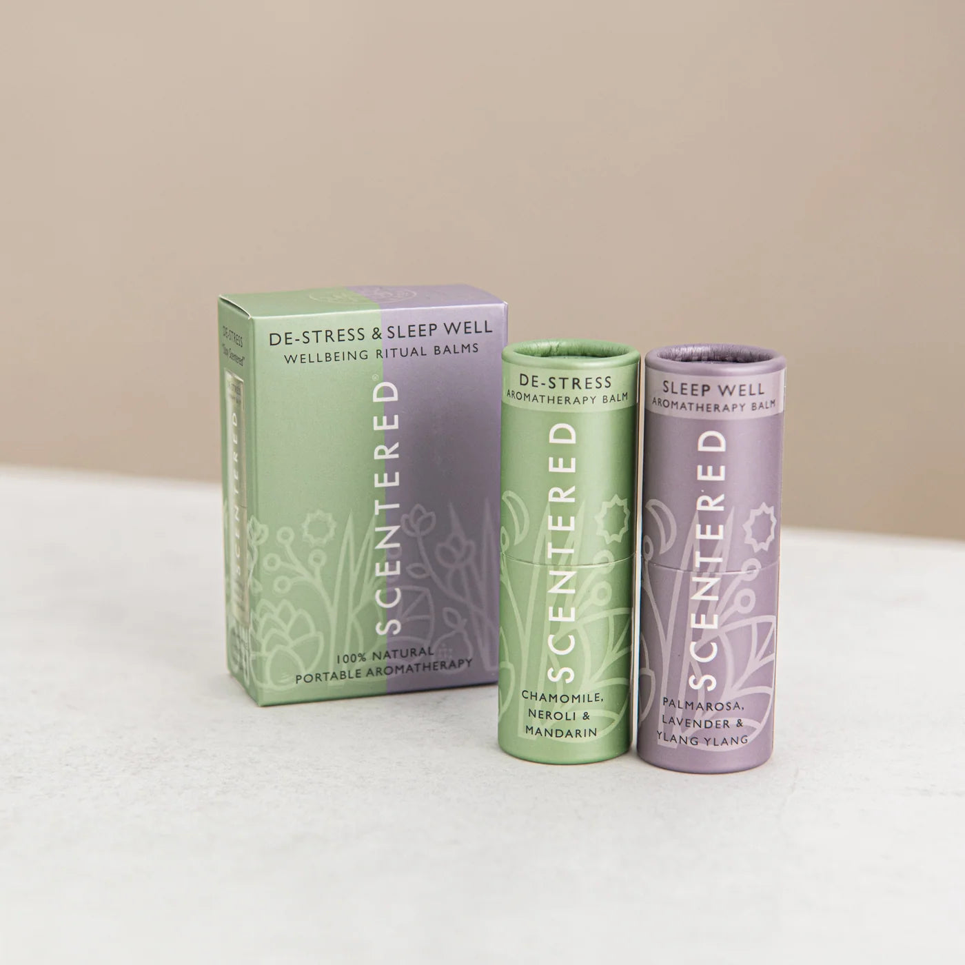 Scentered De-stress & Sleep Well Aromatherapy Balm Duo
