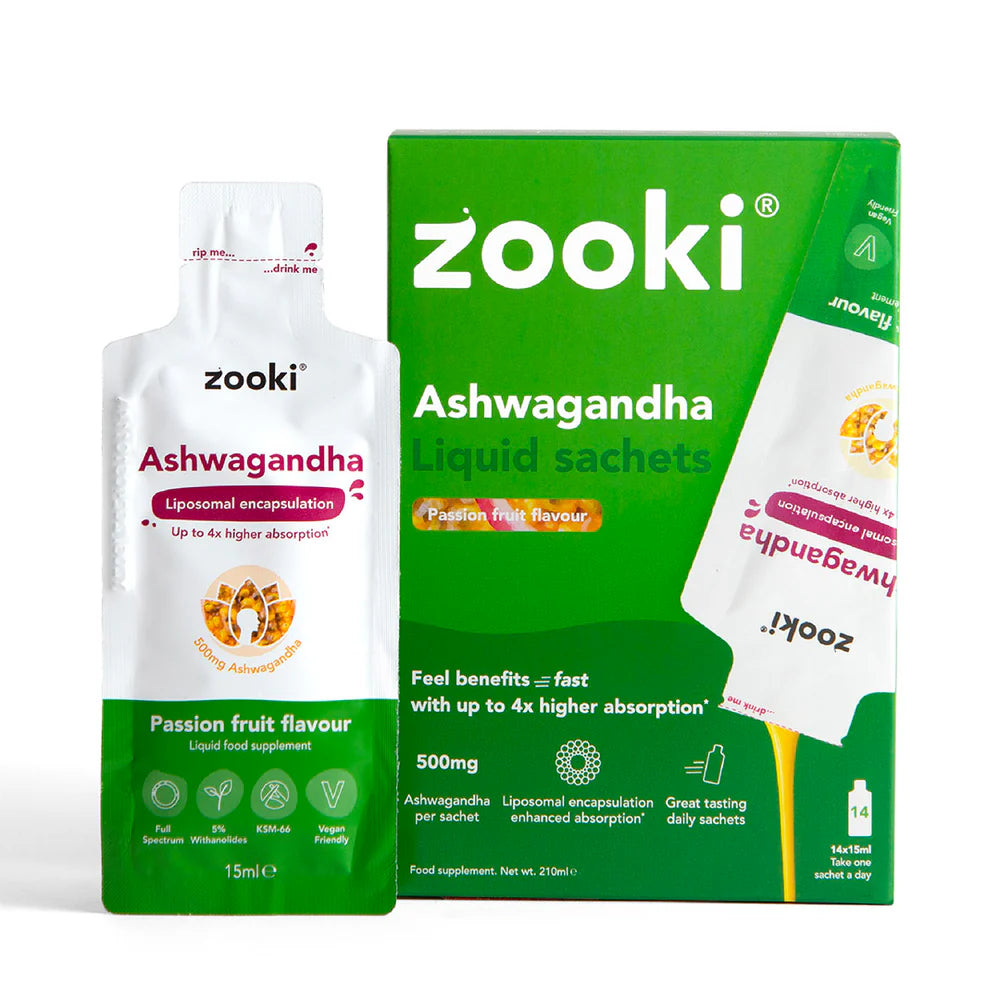 Zooki Ashwagandha Passion Fruit Liquid Sachets