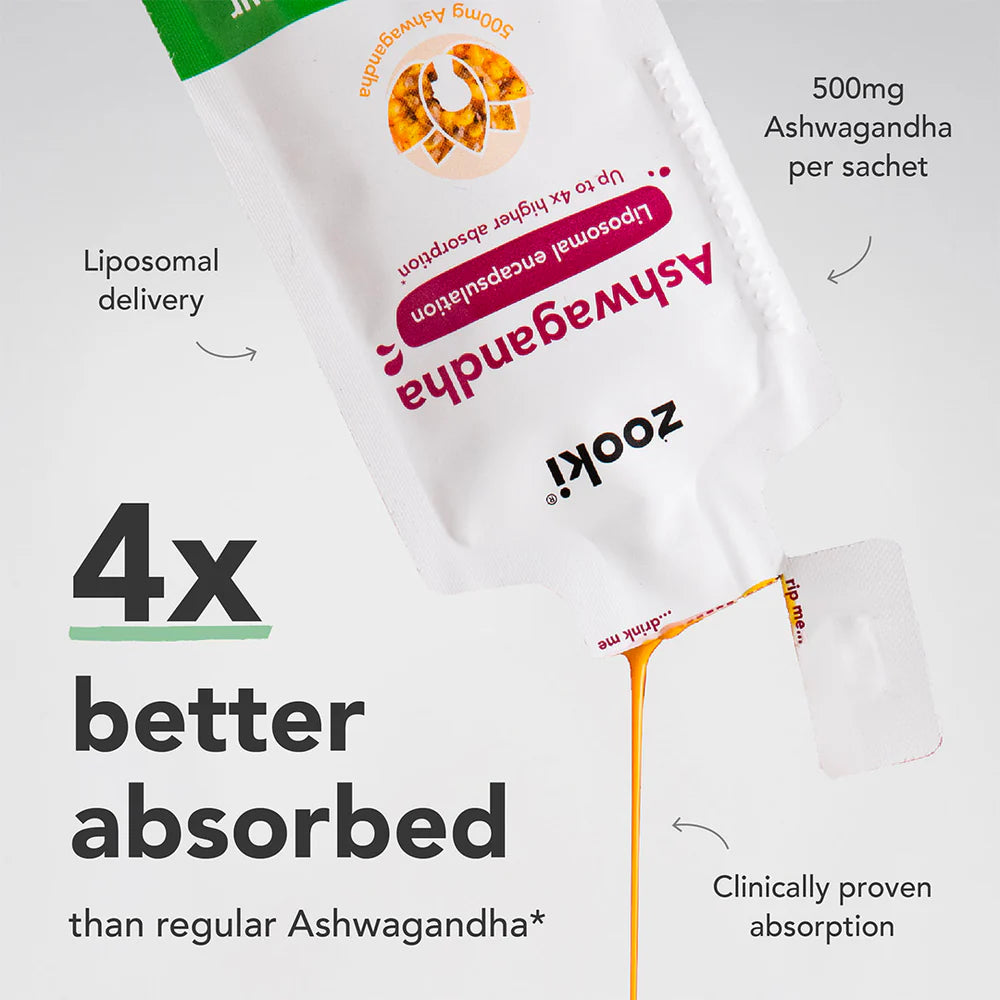 Zooki Ashwagandha Passion Fruit Liquid Sachets