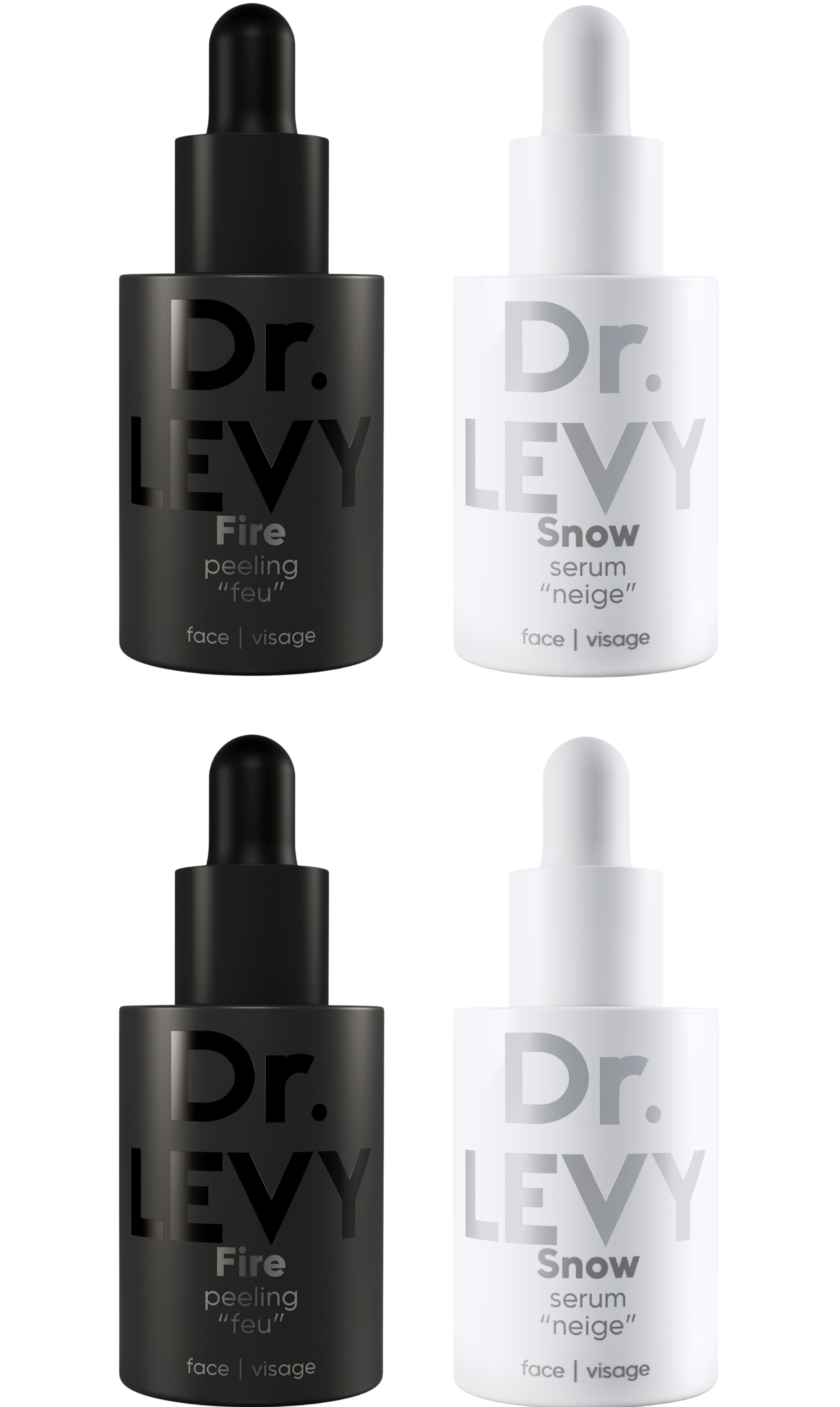 Dr LEVY Fire & Snow Peel & Serum 20 day protocol 4 x 10ml