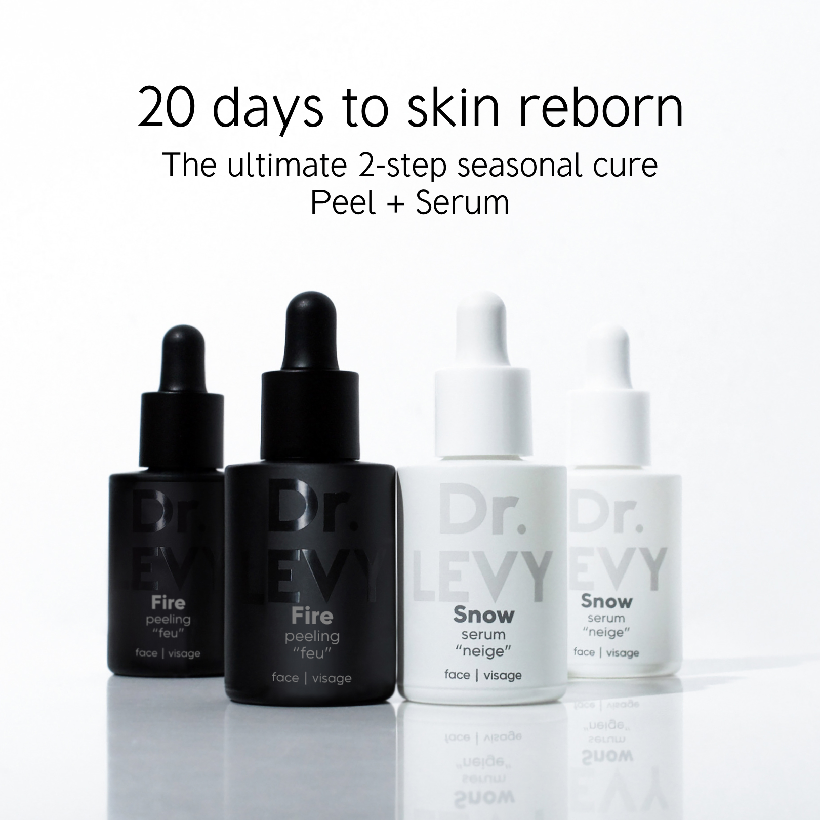 Dr LEVY Fire & Snow Peel & Serum 20 day protocol 4 x 10ml